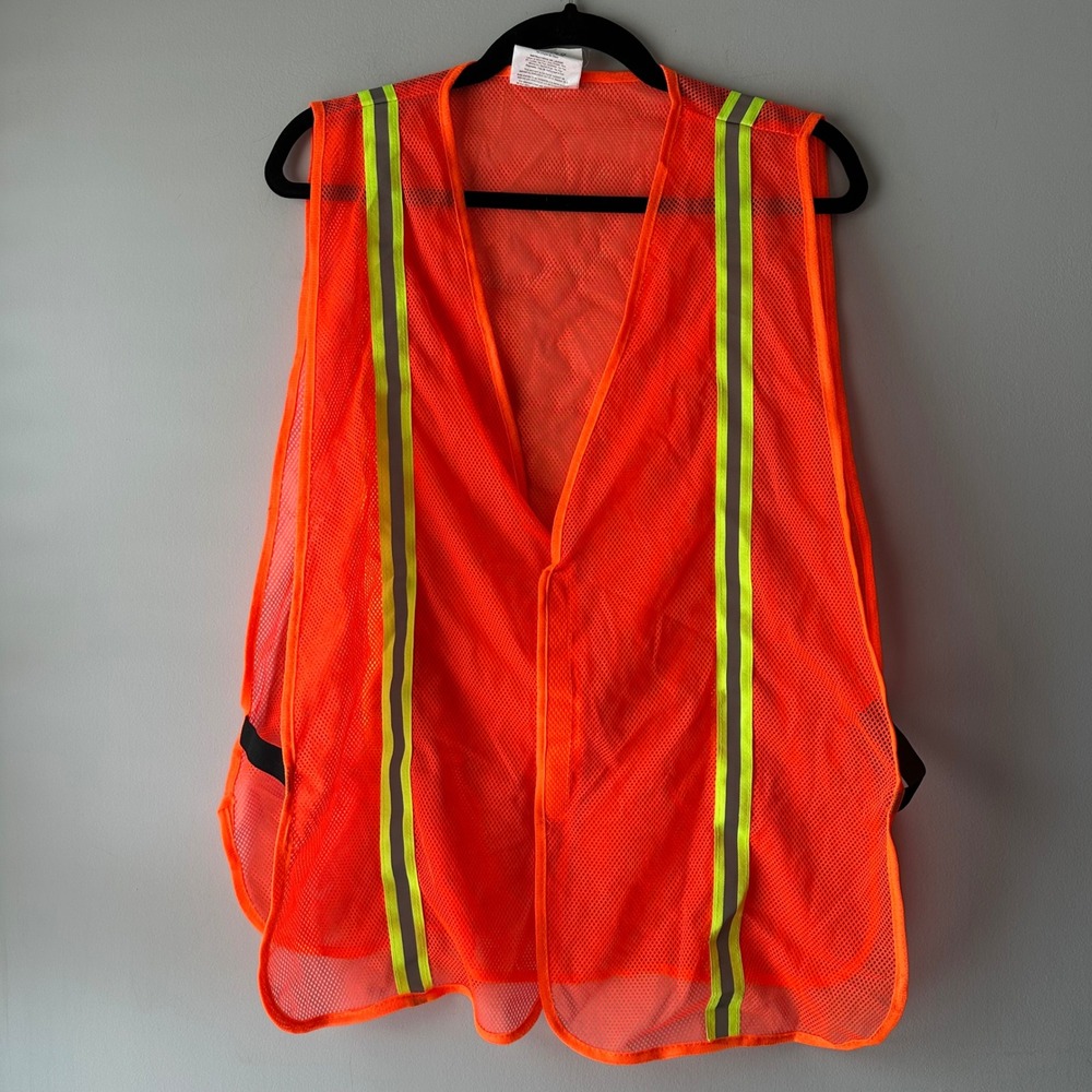 Set of 2 Condor Universal Orange‎ Mesh High Visibility Safety Vest 53YL96C & B